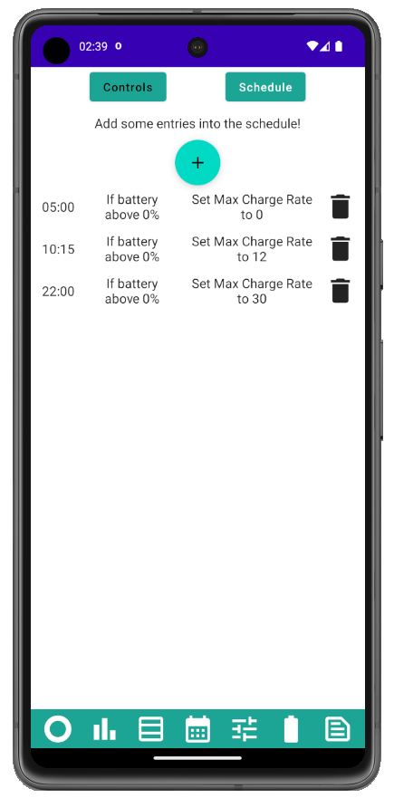 Schedule display