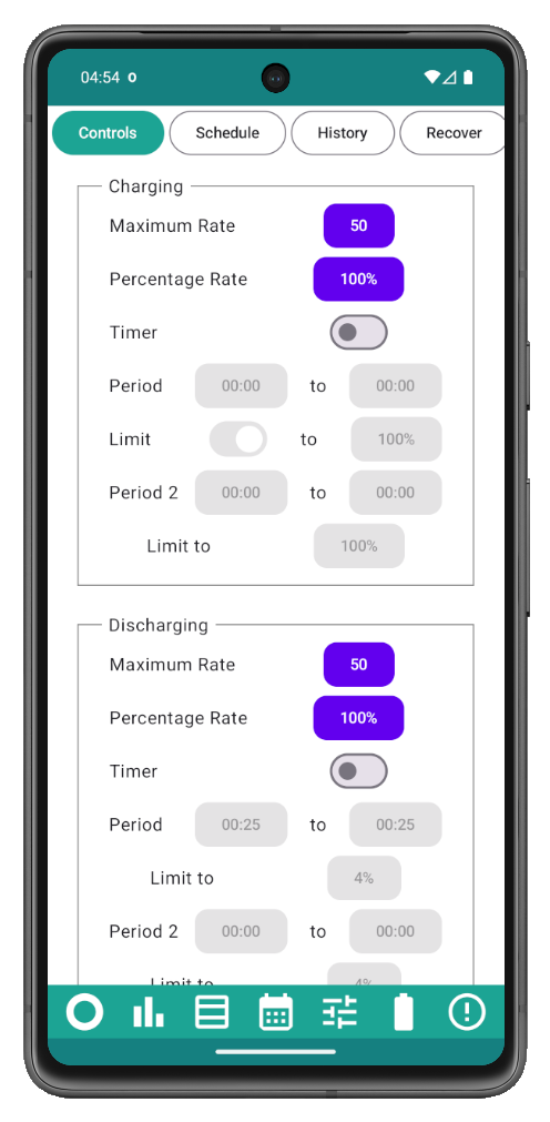 Example phone display