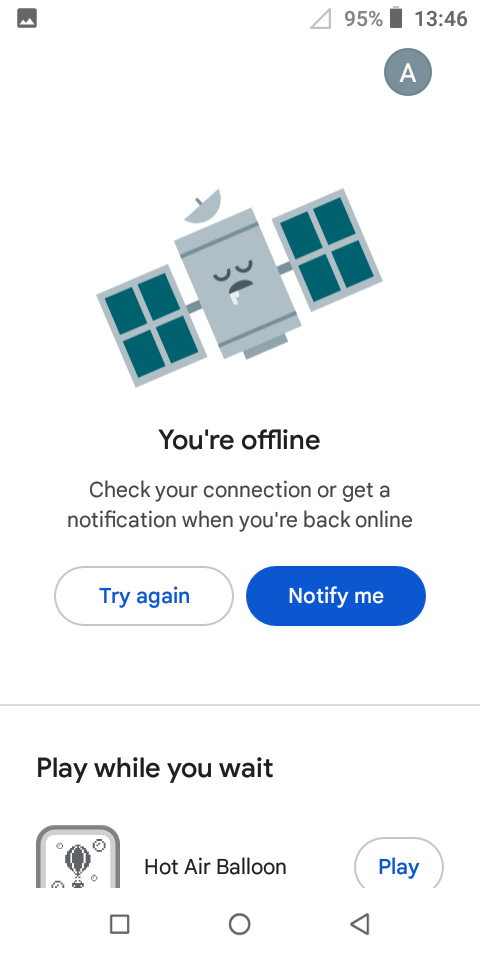 Broken internet connection