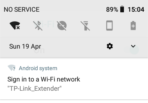 Network sign in prompt